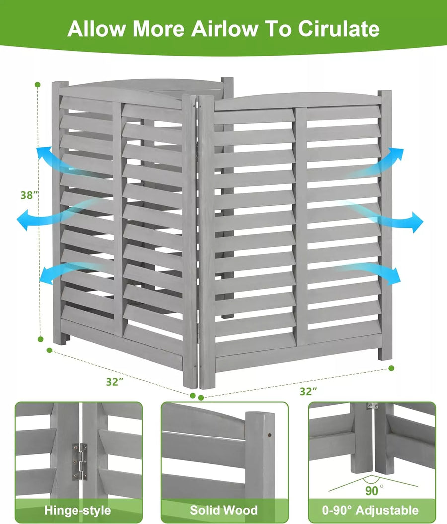 Outdoor Air Conditioner Fence Screen, Outside Wood Privacy Fence