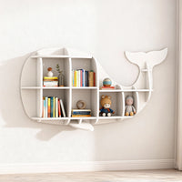 Kids Creative Dolphin & Whale Bookshelf Locker Wooden