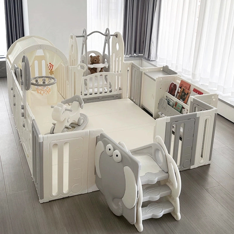 Eco-Friendly Baby Playpen , External Safety Lock, Easy Installation, and PVC Suction Base - Perfect for Home, Mall, and Kindergarten Use