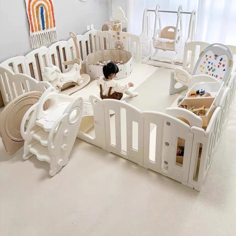 Large Baby Playpen with Toys Kit Toddler Game Fence | Spaceman