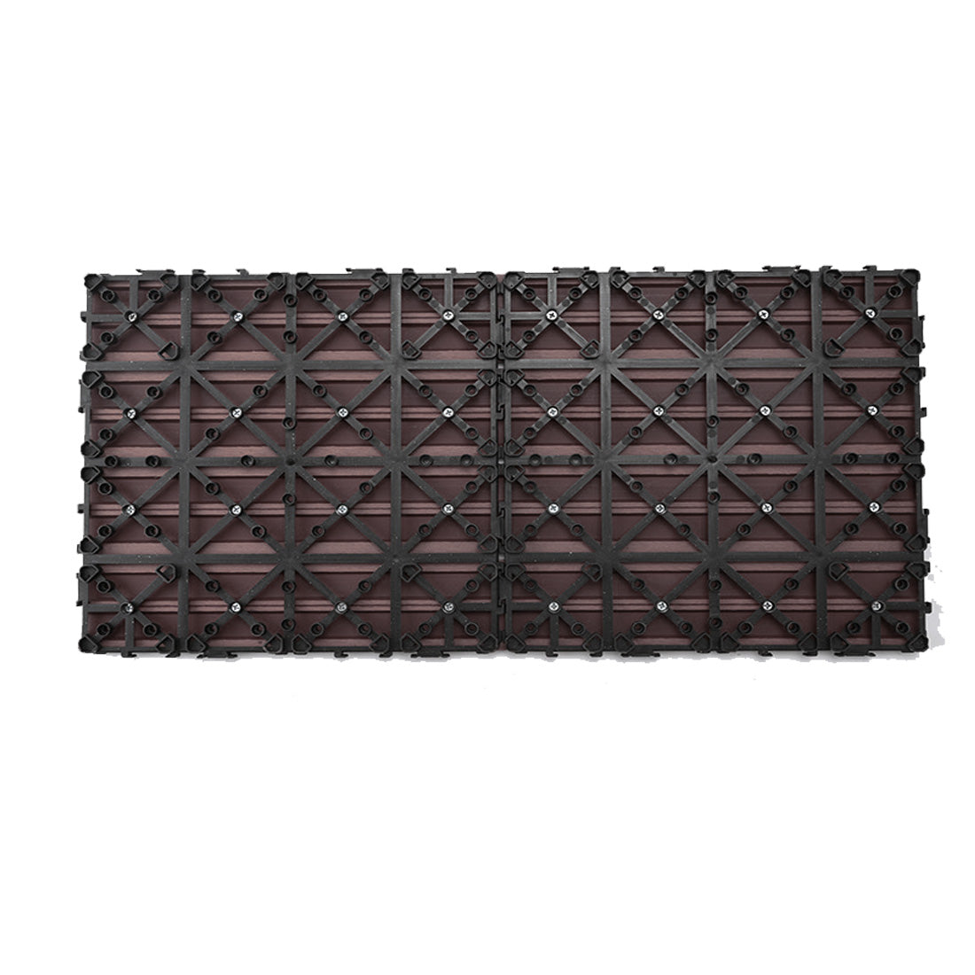 12''x 24'' Interlocking Composite Deck Tiles - Brown (Pack of 10)