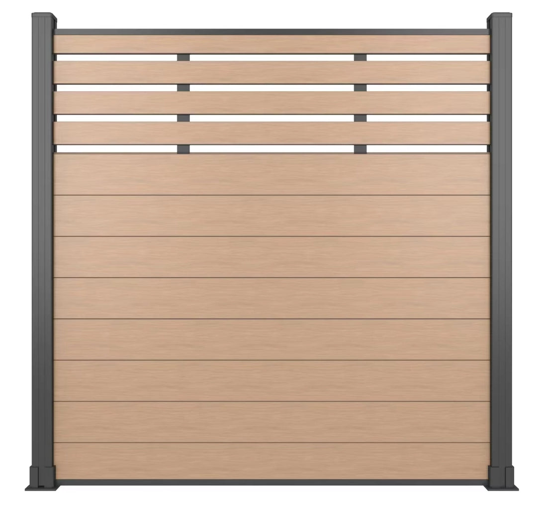 70.8'' H x 70.8''Composite Fencing Complete Kit Modern WPC composite fence