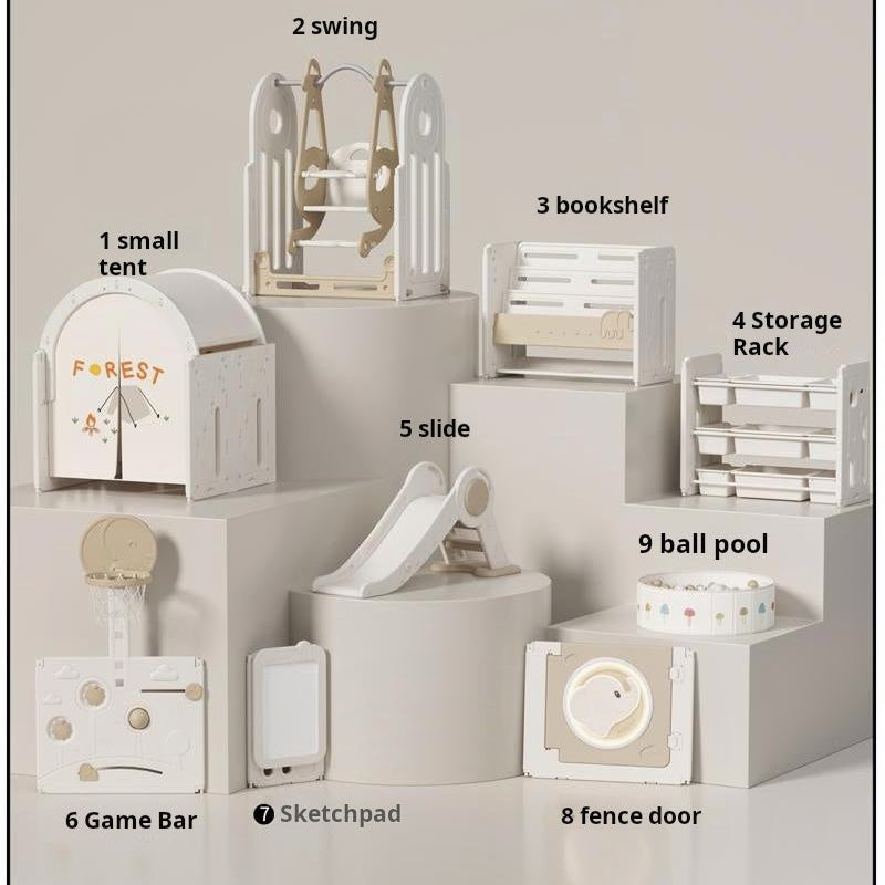 Eco-Friendly Baby Playpen , External Safety Lock, Easy Installation, and PVC Suction Base - Perfect for Home, Mall, and Kindergarten Use