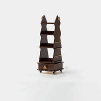 Kids Rotating Bookshelf, Wooden Mobile Children’s Book Rack, Floor Standing 360° Spin Bookcase with Wheels, Montessori Storage Organizer for Nursery, Bedroom & Playroom