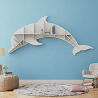 Kids Creative Dolphin Bookshelf Locker Wooden