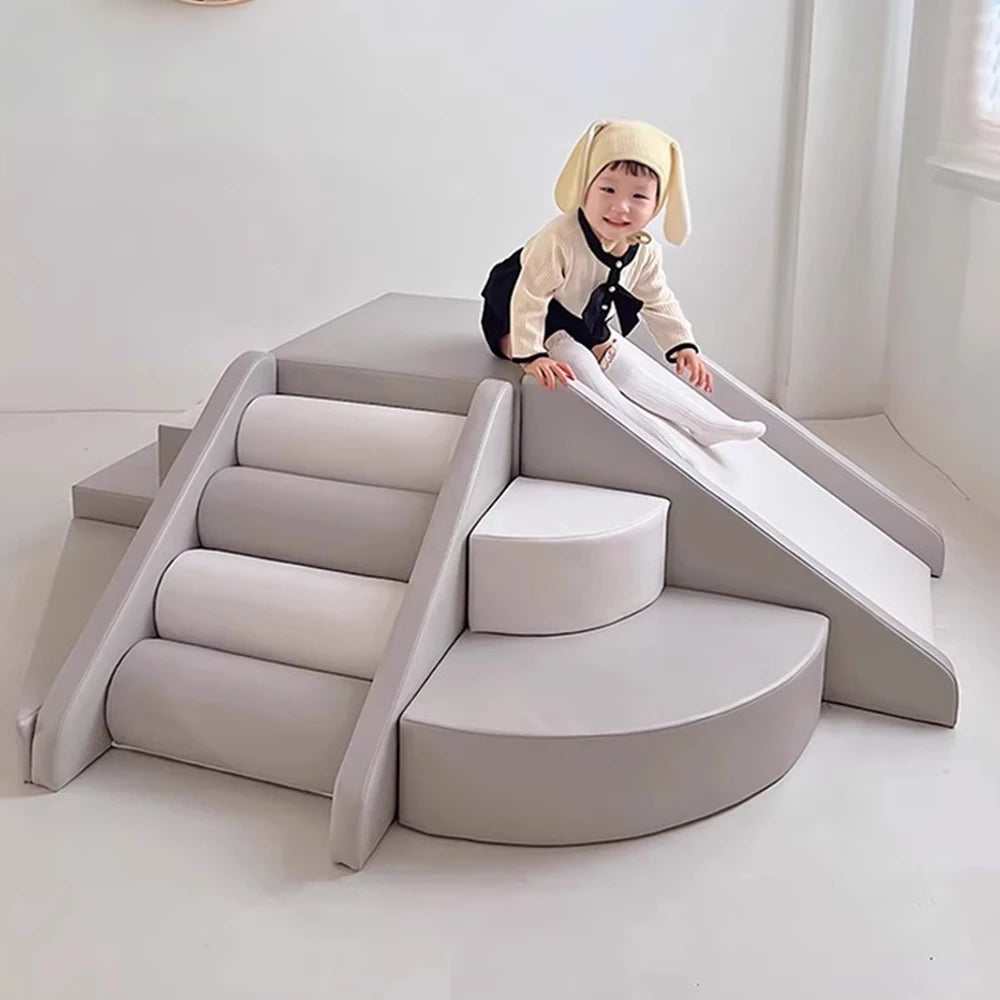 Climbing Blocks Kids Climbing Soft Foam Building Blocks Slide Step Ladder Rainbow Ladder Indoor Activity Playset for Home Kindergarten Playground