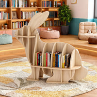 Kids Creative Rabbits Bookshelf Locker Wooden
