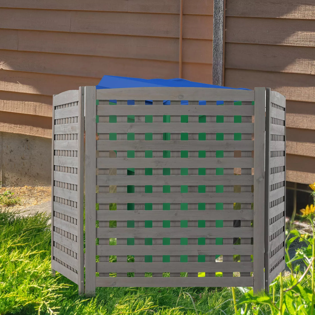 Outdoor Air Conditioner Fence Screen, Outside Wood Privacy Fence
