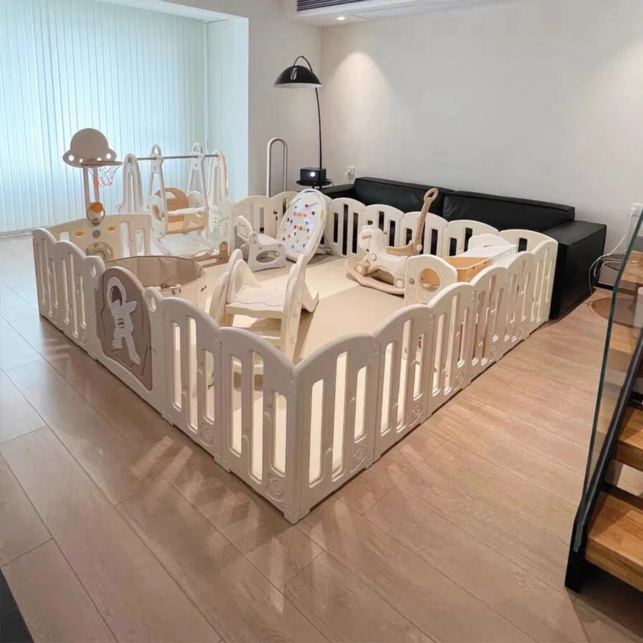 Large Baby Playpen with Toys Toddler Game Fence | Spaceman