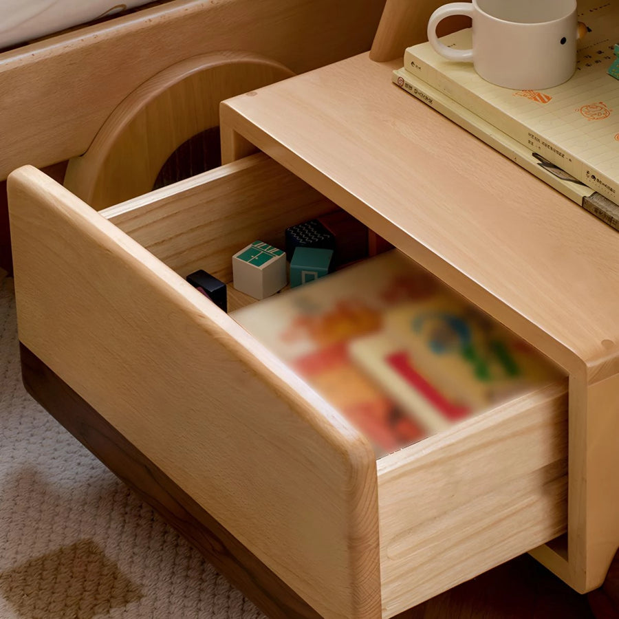 Wooden Children's Bedside Table Modern Simple Bedroom Storage Cabinet Home Cartoon Car Bedside Cabinet