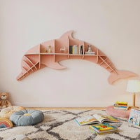 Kids Creative Dolphin Bookshelf Locker Wooden