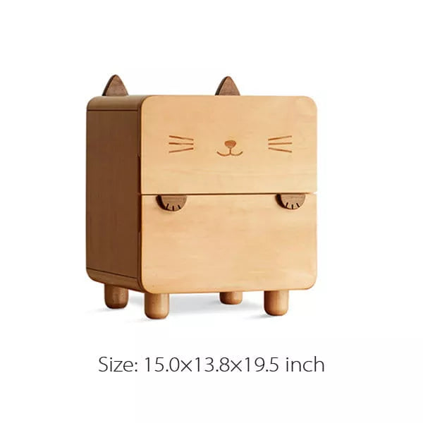 Cute Children's Nightstand - Wood - 2 Styles