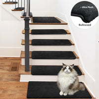 Bullnose Carpet Stair Treads | Ultra Plush Soft (Set of 15,14,7,2)