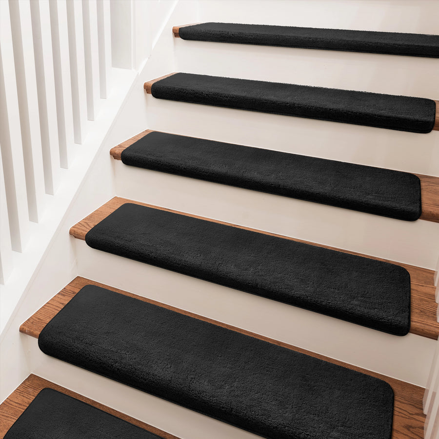 Bullnose Carpet Stair Treads | Ultra Plush Soft (Set of 14,7,2)