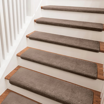 Bullnose Carpet Stair Treads | Ultra Plush Soft (Set of 14,7,2)