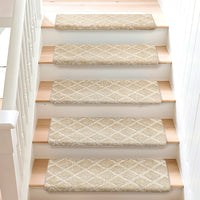 Bullnose Carpet Stair Treads | Tape Free Non-Slip(Set of 14,7,2) Multiple Colour