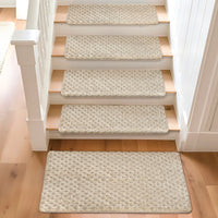 Bullnose Carpet Stair Treads | Tape Free Non-Slip(Set of 14,7,2) Multiple Colour