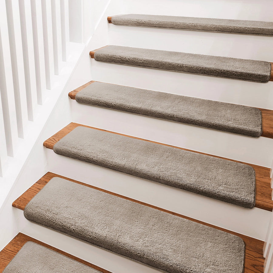 Bullnose Carpet Stair Treads | Ultra Plush Soft (Set of 14,7,2)