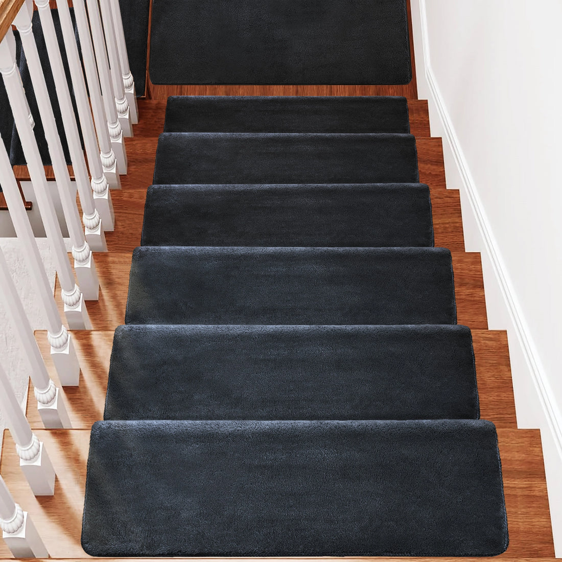 Bullnose Carpet Stair Treads | Ultra Plush Soft (Set of 15,14,7,2)