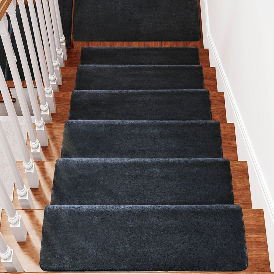 Bullnose Carpet Stair Treads | Ultra Plush Soft (Set of 15,14,7,2)