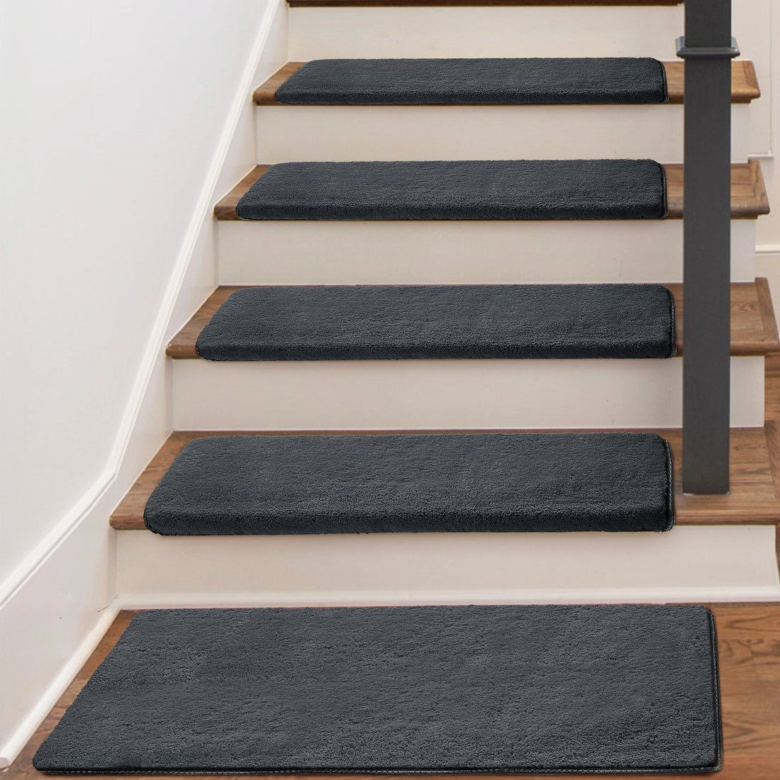 Bullnose Carpet Stair Treads | Ultra Plush Soft (Set of 15,14,7,2)