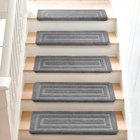 Bullnose Carpet Stair Treads | Tape Free Non-Slip(Set of 14,7,2) Multiple Colour