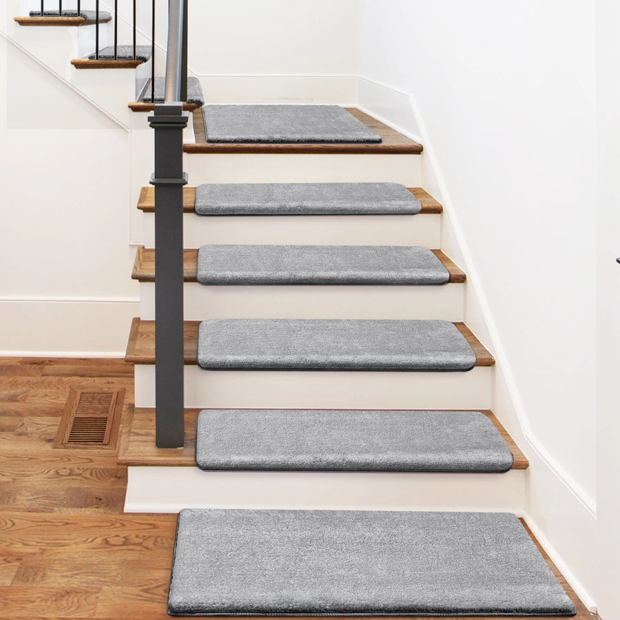 Bullnose Carpet Stair Treads | Ultra Plush Soft (Set of 15,14,7,2)