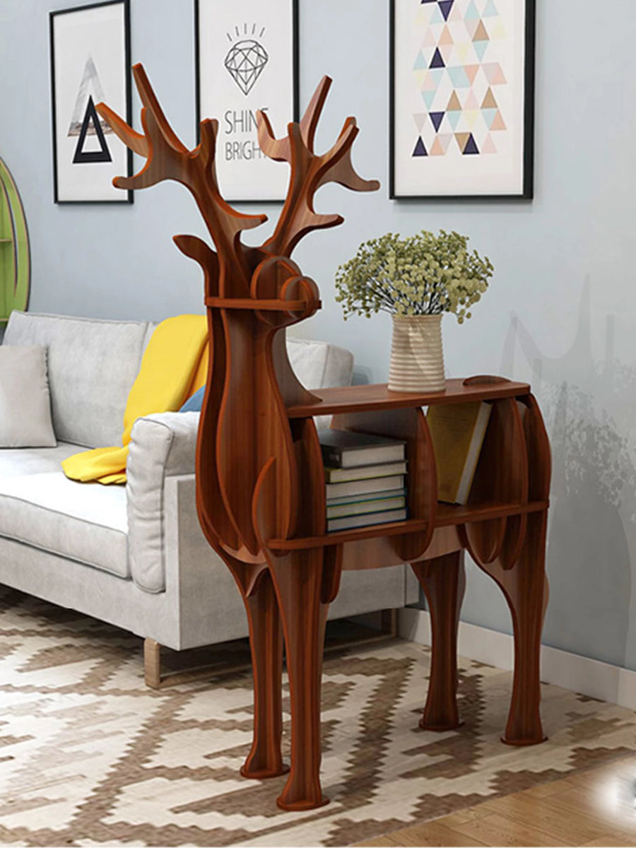 Creative Kids Bookshelf Wooden elk Animal Bookshelf