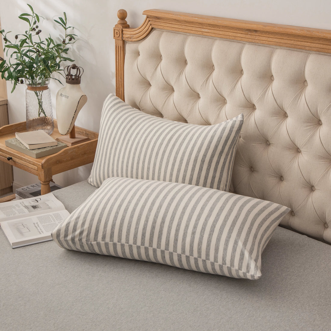 T-shirt Cotton Jersey Knit Pillowshams (Set of 2)