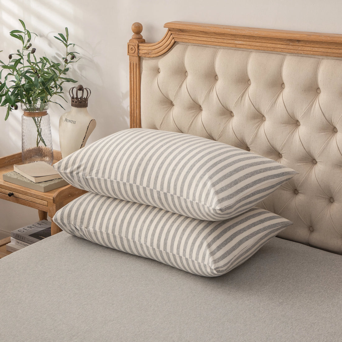 T-shirt Cotton Jersey Knit Pillowshams (Set of 2)