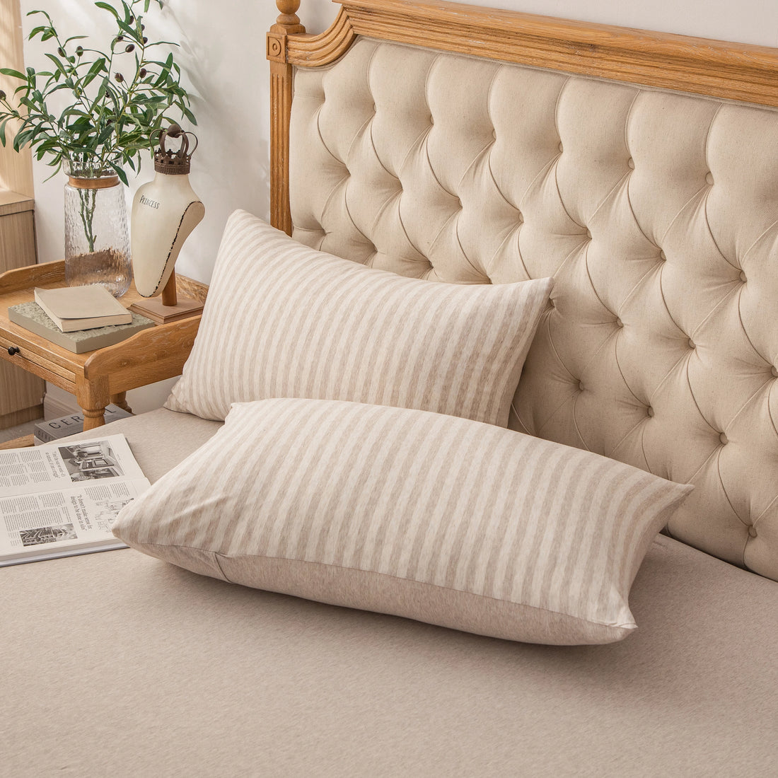 T-shirt Cotton Jersey Knit Pillowshams (Set of 2)