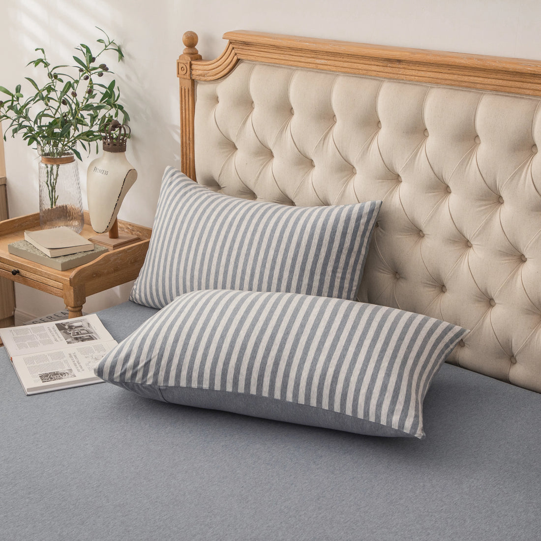 T-shirt Cotton Jersey Knit Pillowshams (Set of 2)