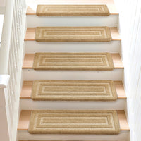 Bullnose Carpet Stair Treads | Tape Free Non-Slip(Set of 14,7,2) Multiple Colour