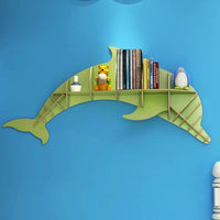 Kids Creative Dolphin Bookshelf Locker Wooden