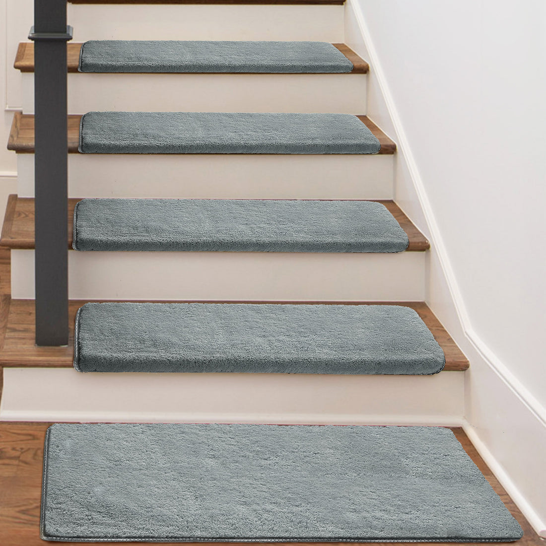 Bullnose Carpet Stair Treads | Ultra Plush Soft (Set of 15,14,7,2)