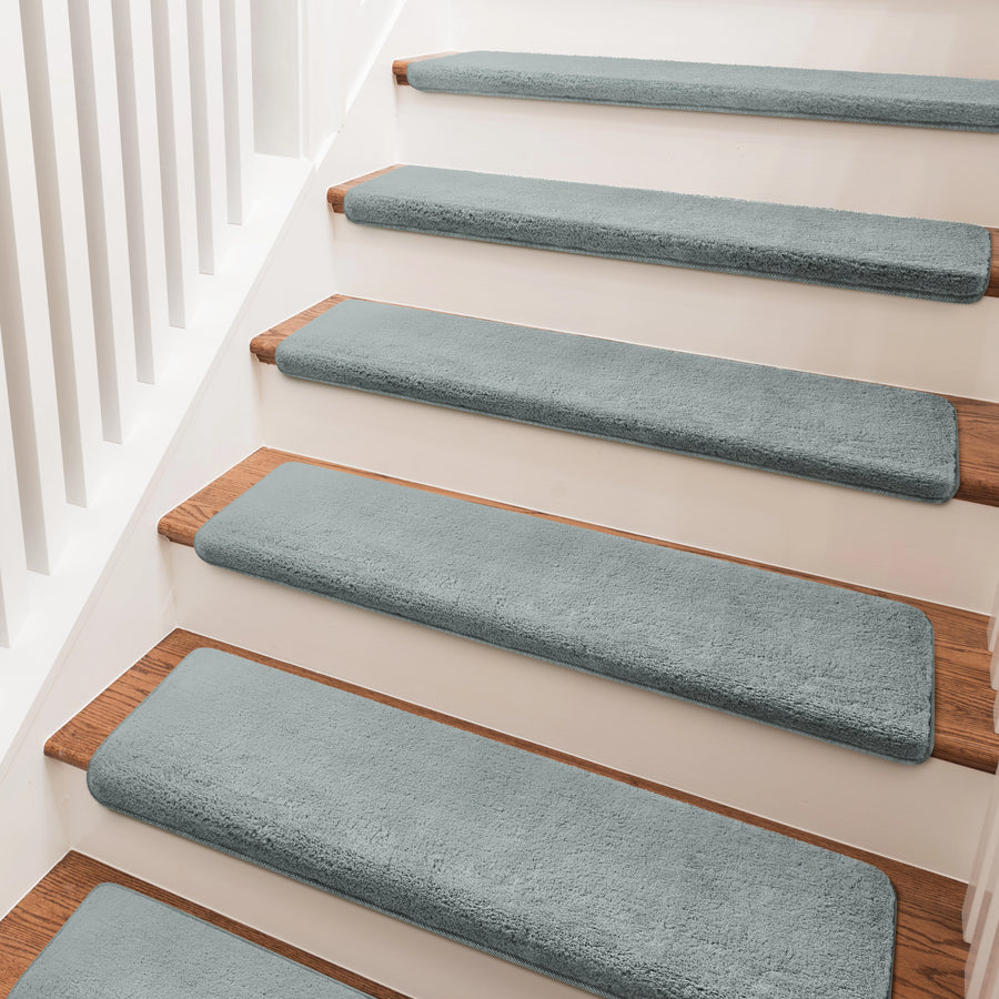 Bullnose Carpet Stair Treads | Ultra Plush Soft (Set of 14,7,2)