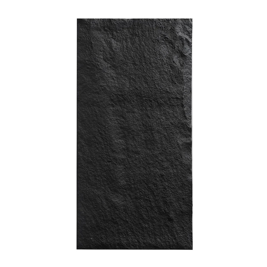 PU Mushroom Stone Cultural Stone Panel 3D PU Panel Glossy Black