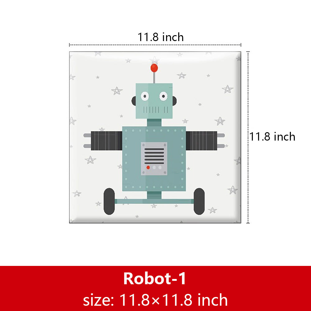 Bedside decorative soft package background wall soft package stickers self-adhesive bedroom anti-collision robot backrest custom astronaut wall enclosure