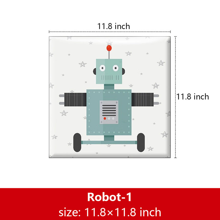 Bedside decorative soft package background wall soft package stickers self-adhesive bedroom anti-collision robot backrest custom astronaut wall enclosure
