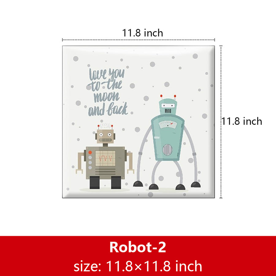 Bedside decorative soft package background wall soft package stickers self-adhesive bedroom anti-collision robot backrest custom astronaut wall enclosure