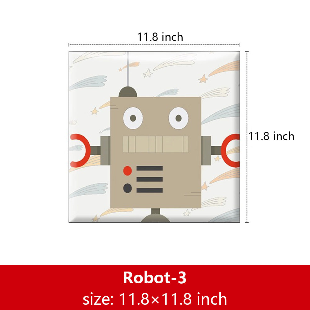 Bedside decorative soft package background wall soft package stickers self-adhesive bedroom anti-collision robot backrest custom astronaut wall enclosure