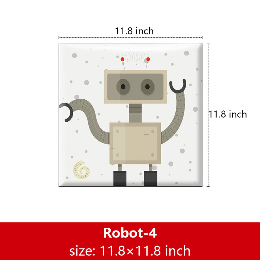 Bedside decorative soft package background wall soft package stickers self-adhesive bedroom anti-collision robot backrest custom astronaut wall enclosure