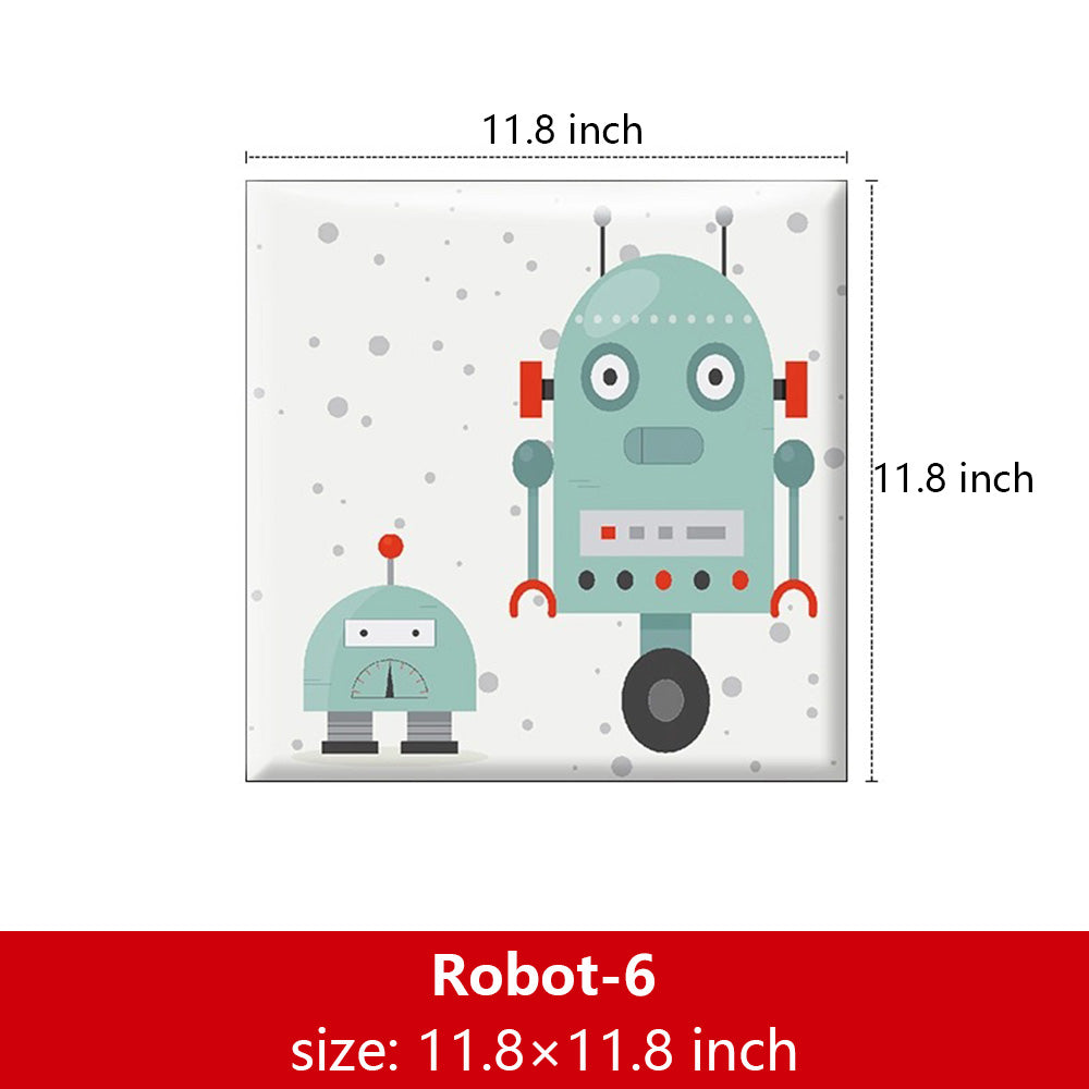 Bedside decorative soft package background wall soft package stickers self-adhesive bedroom anti-collision robot backrest custom astronaut wall enclosure