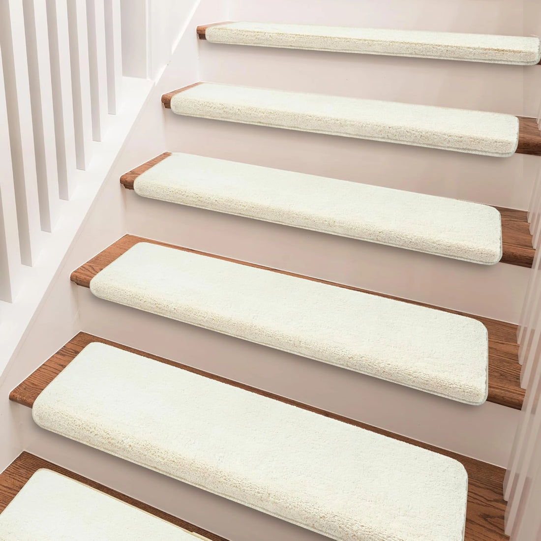 Bullnose Carpet Stair Treads | Ultra Plush Soft (Set of 14,7,2)