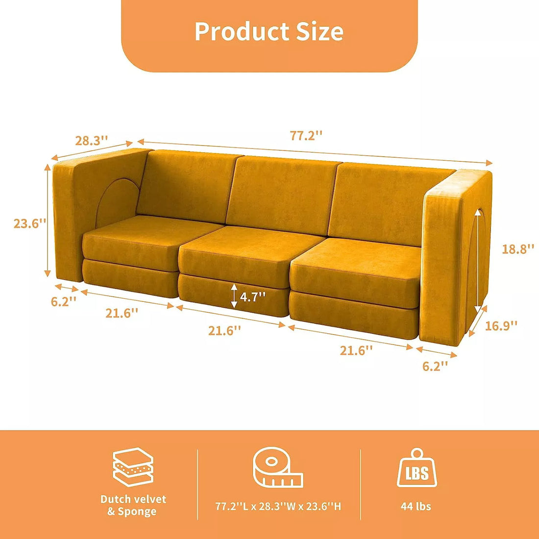 12 Pcs Toddler Sofa for Kids, Pure Era Modular Kids Couch for Playroom, Kids Play Couch for toddlers 1-3, Kids Sofa Couch, Kids Modular Play Couch