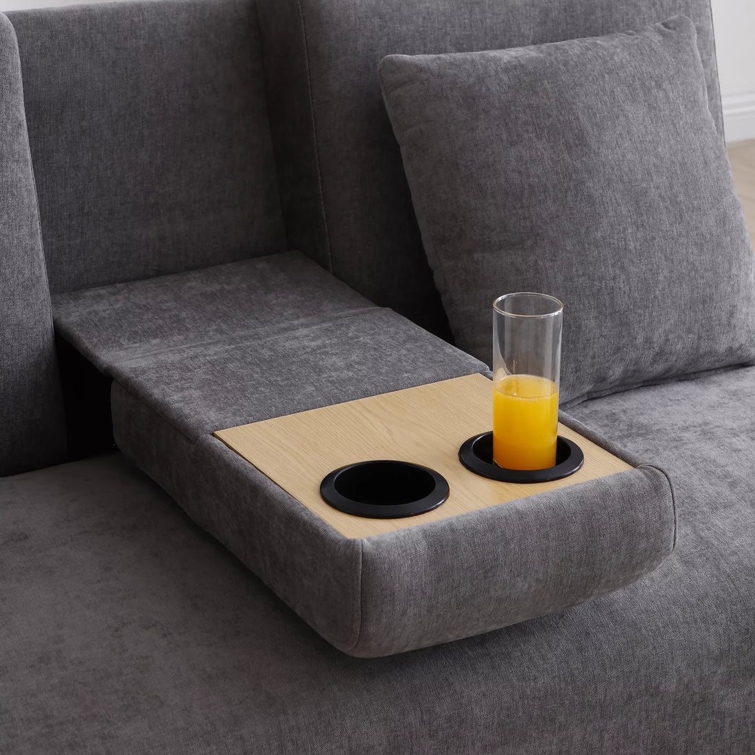 Convertible Sleeper Sofa Couch, Multifunctional Double Folding Sofa Bed,Storage Ottoman and Sofa arm with box and drawer