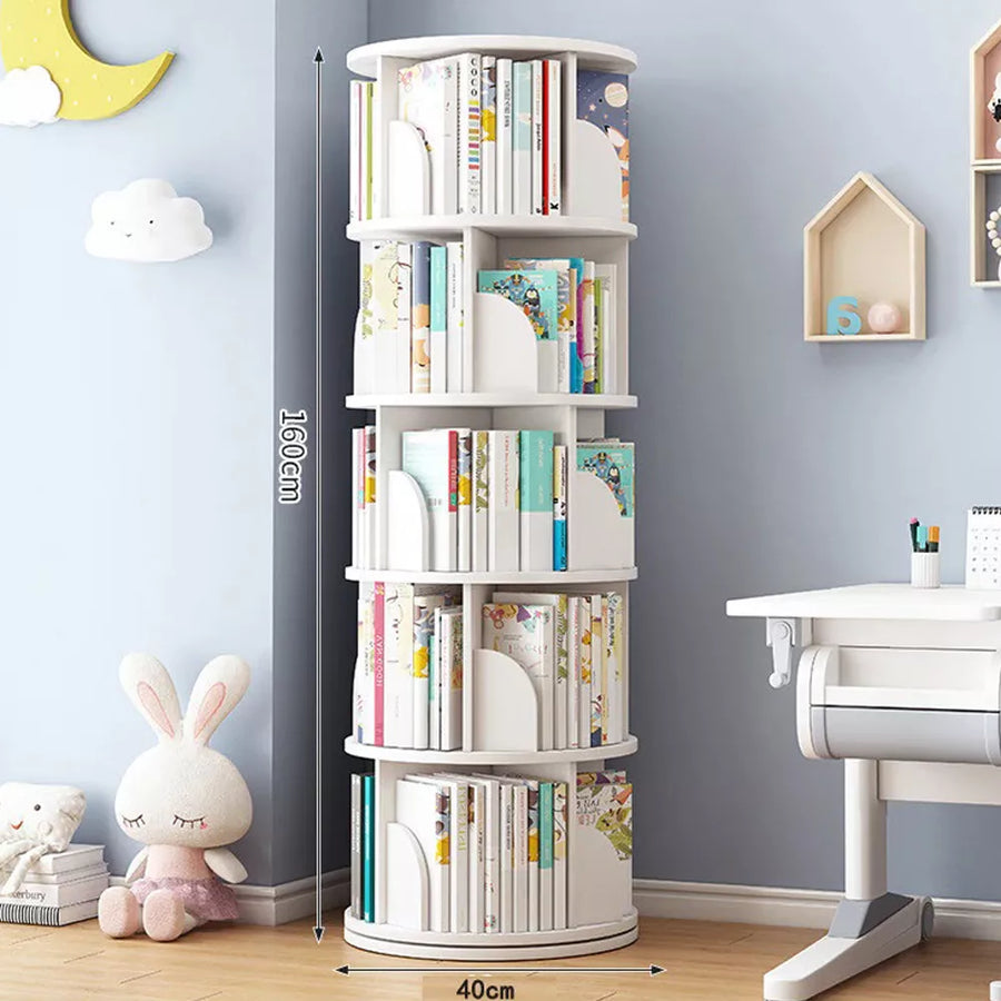 Children's rotating bookshelf