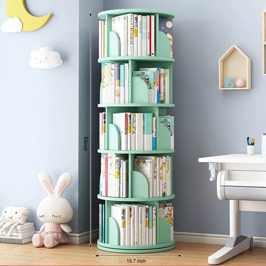 Children's rotating bookshelf