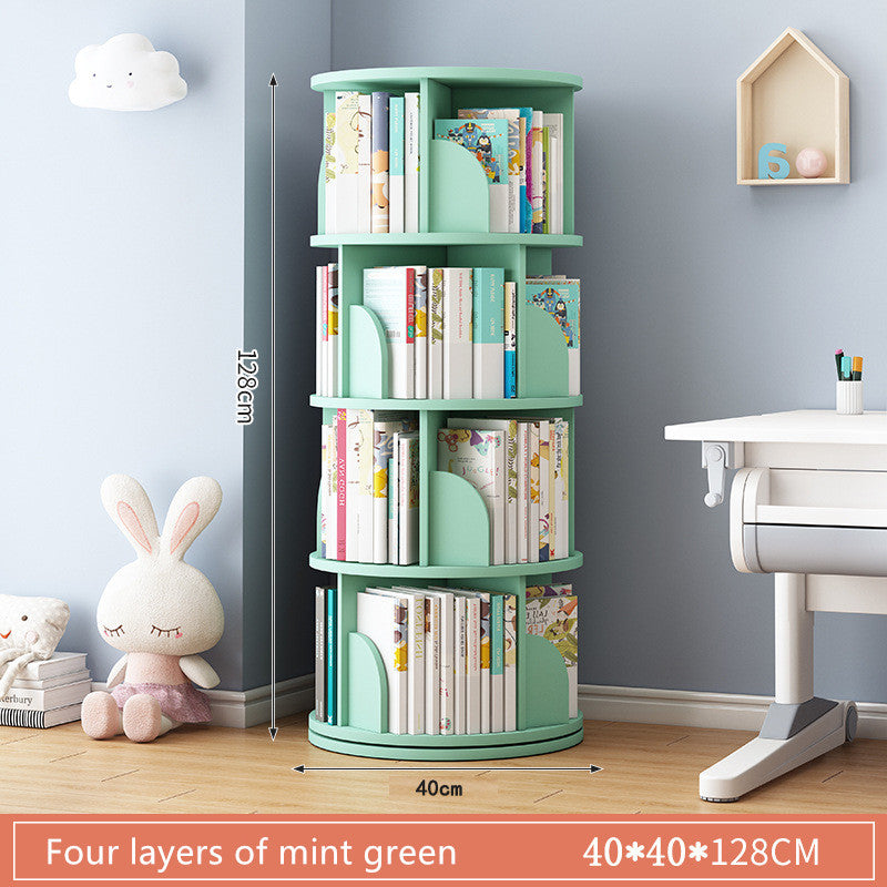 Children's rotating bookshelf