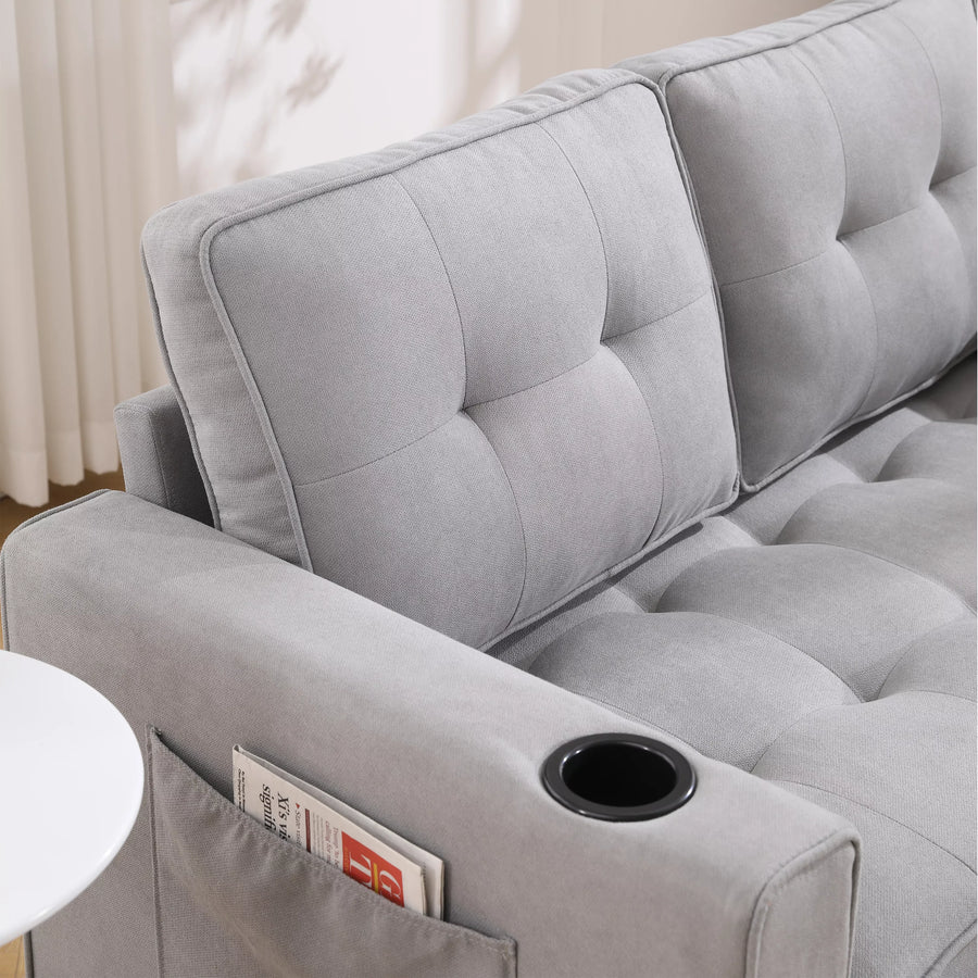 Folding Futon Sleeper Sofa with Pull Out Couch Bed,Modern Velvet Loveseat Sleeper Convertible to Full Size Floor Couches Bed for Living Room Bedroom Small Space